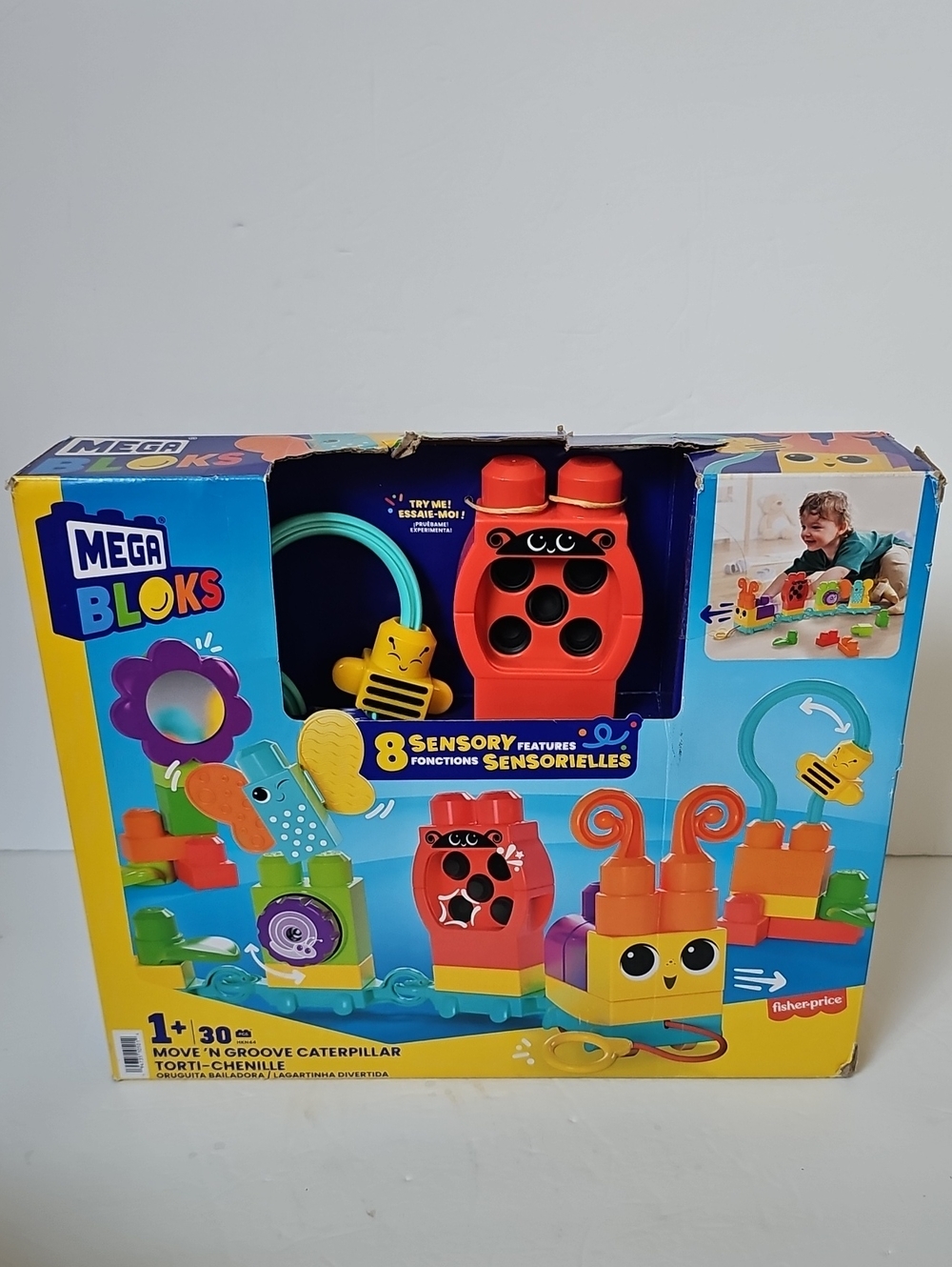Mega Bloks Fisher-Price Move 'n Groove Caterpillar - Red and Yellow NWT